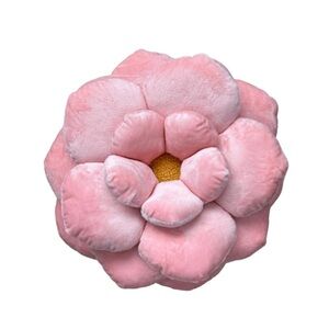 CAMELLIA Flower Shaped Plush Pillow-Large-Pink